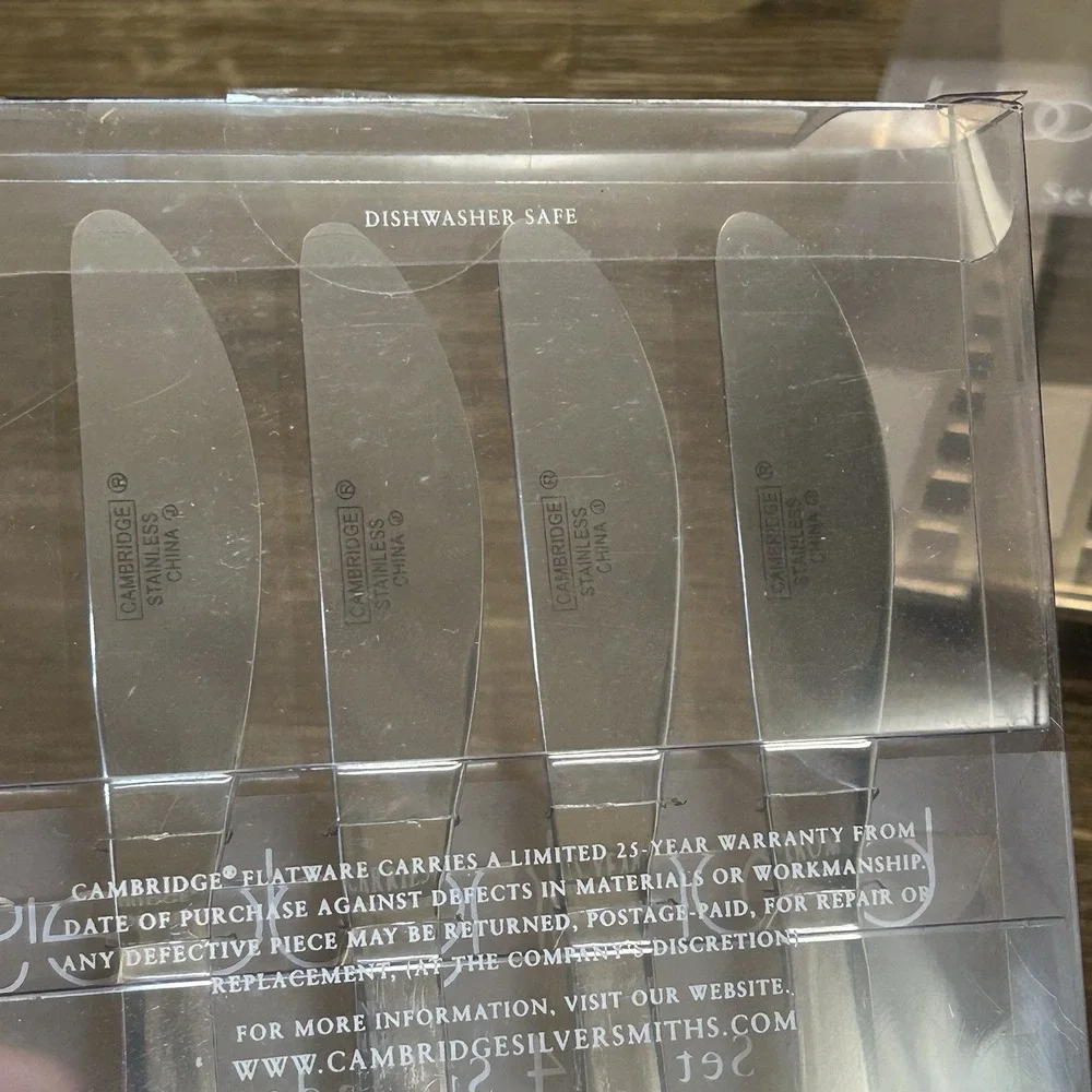 Set Of 12 Bloomingdales Spreaders Cambridge Mosaic Handle Butter Knives Flatware